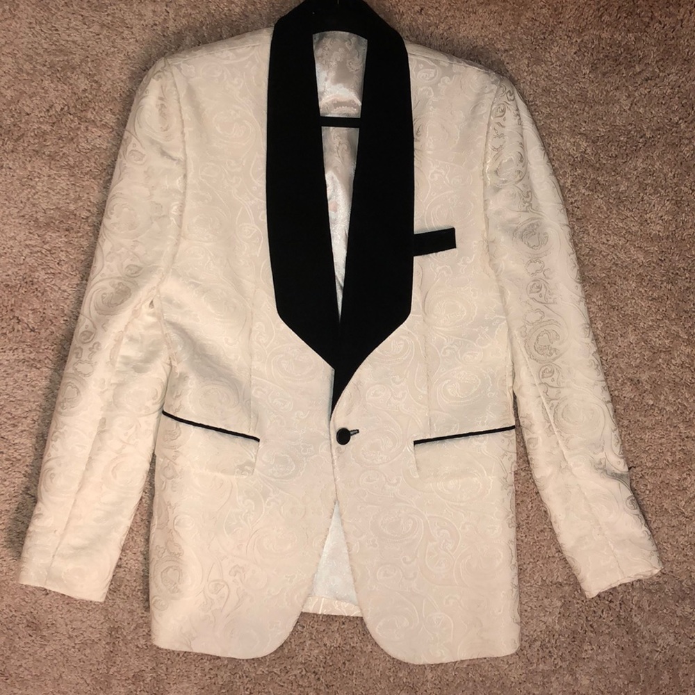 Worn once! White suit blazer